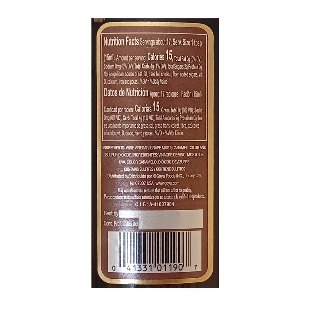 Vinagre balsámico Goya (250 ml) - Miniatura 3