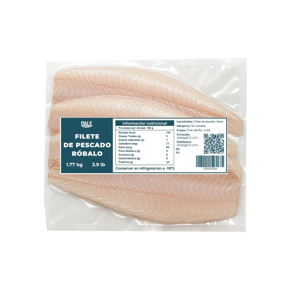 Filete de pescado róbalo Dale (1.77 kg / 3.9 lb) - Imagen 1