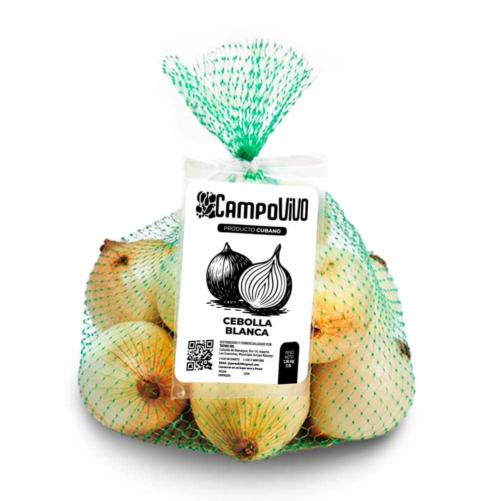 Cebolla blanca Campo Vivo (1.36 kg / 3 lb) - Imagen 1