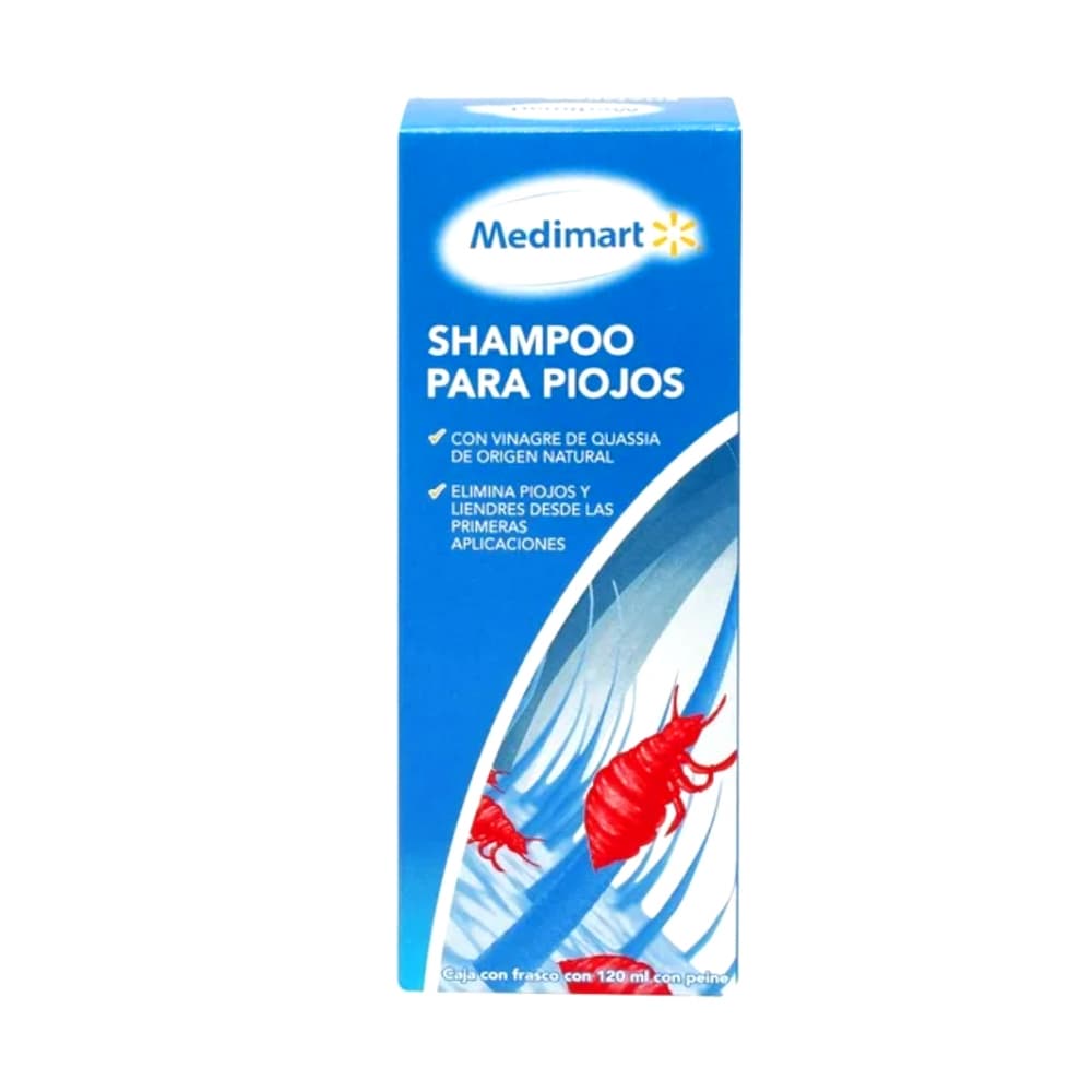 Champú para piojos vinagre de Quassia Medimart (120 ml / 4.22 fl. oz) - Miniatura 1