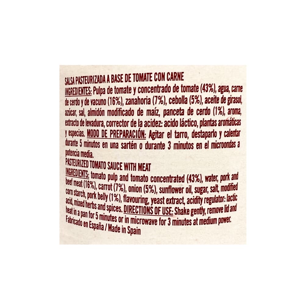 Salsa boloñesa Gallo (230 g / 8.11 oz) - Miniatura 3