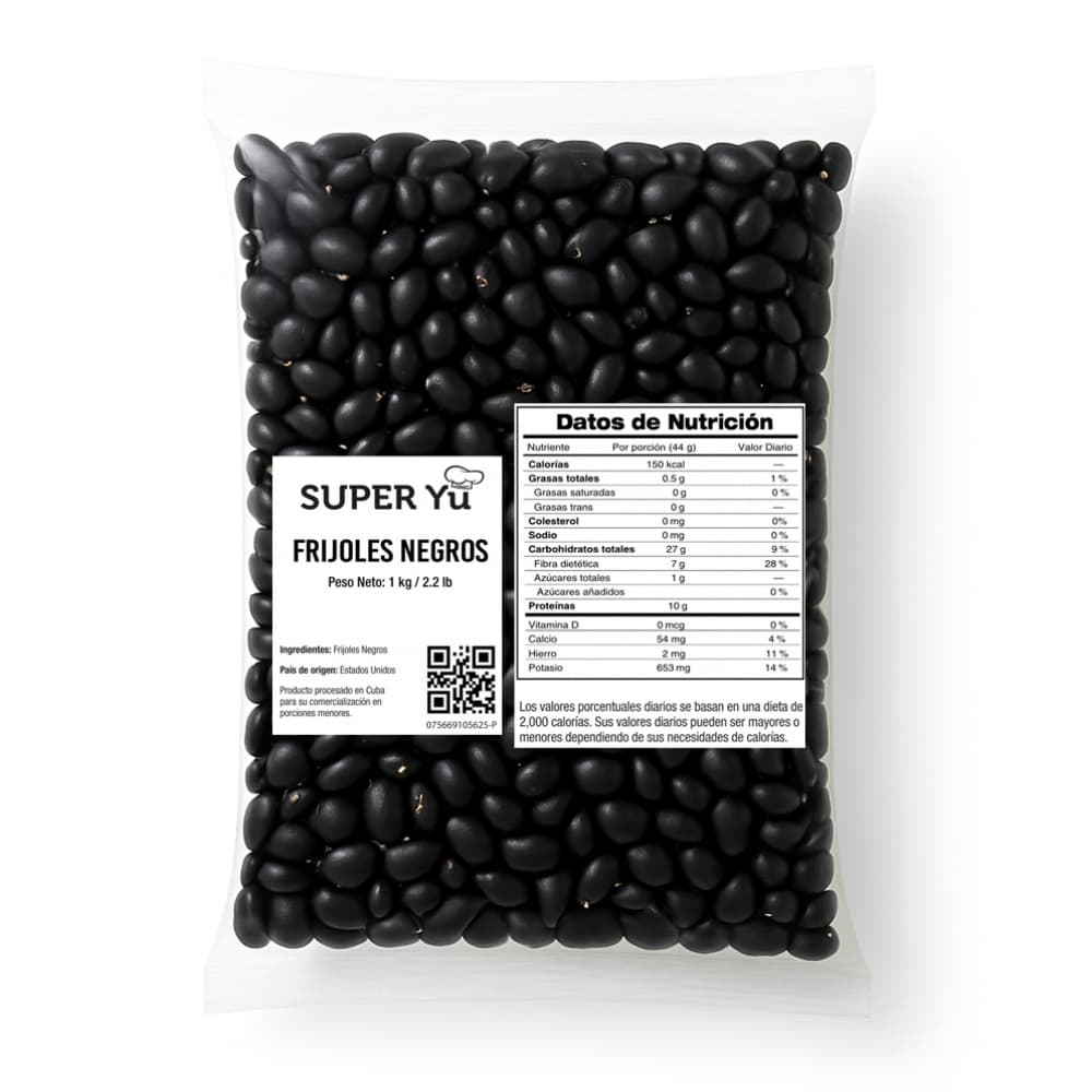 Frijoles negros Super Yu (1 kg / 2.2 lb) - Miniatura 3