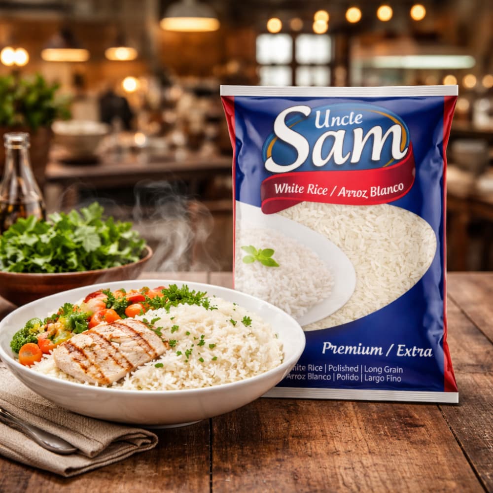Arroz blanco grano largo Uncle Sam (12 x 1 kg / 2.2 lb) - Miniatura 5
