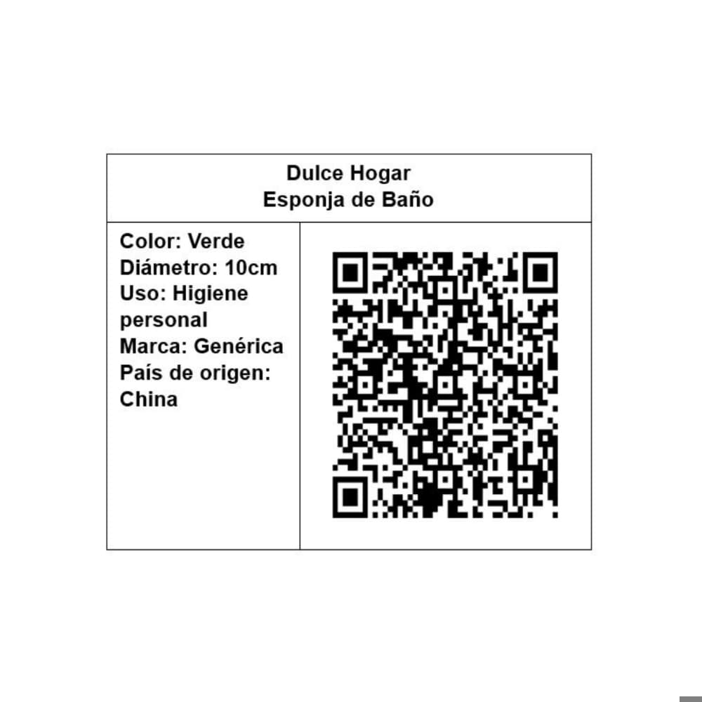 Esponja de baño para exfoliar color verde Genérica (50 g / 1.76 oz) - Miniatura 4