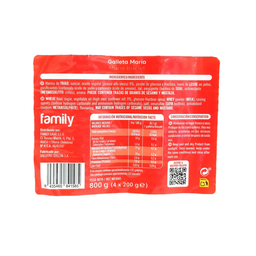 Galletas María Family (800 g / 1.76 lb) - Miniatura 3