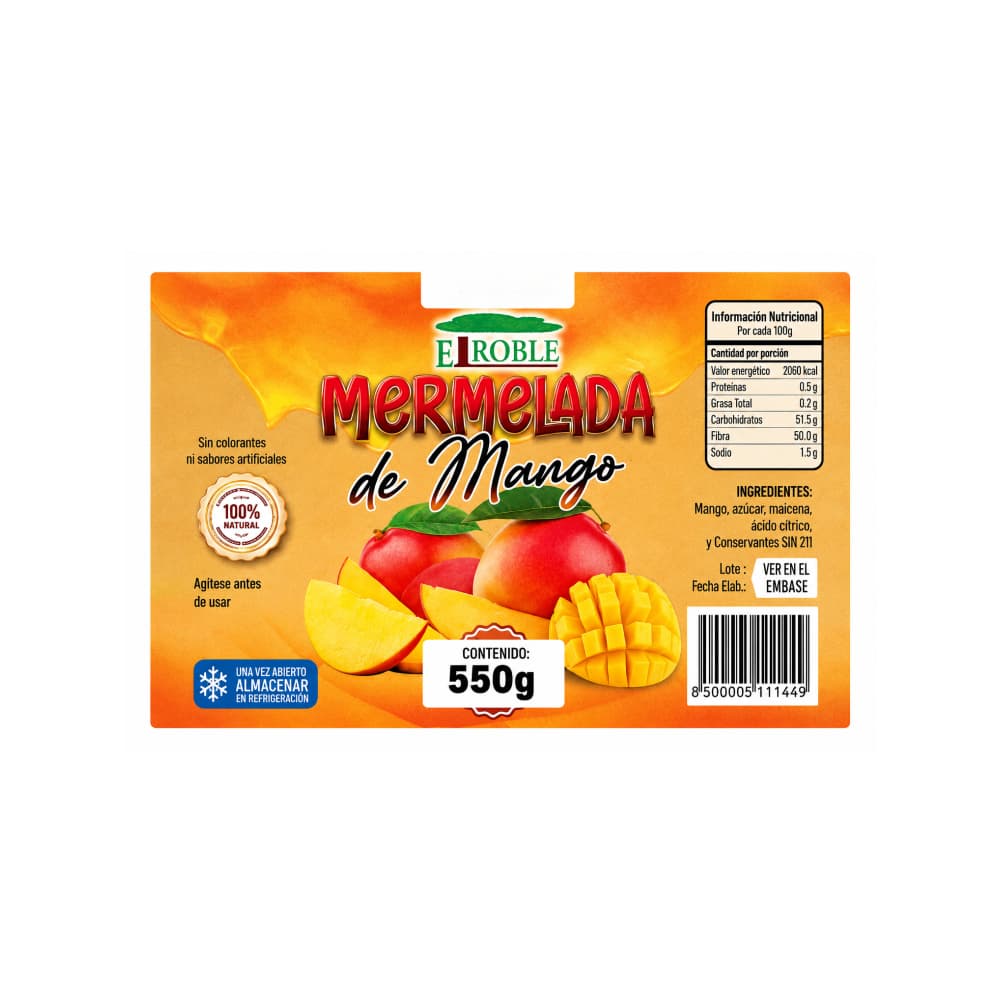Mermelada de mango el roble (550 g / 1.21 oz) - Miniatura 4
