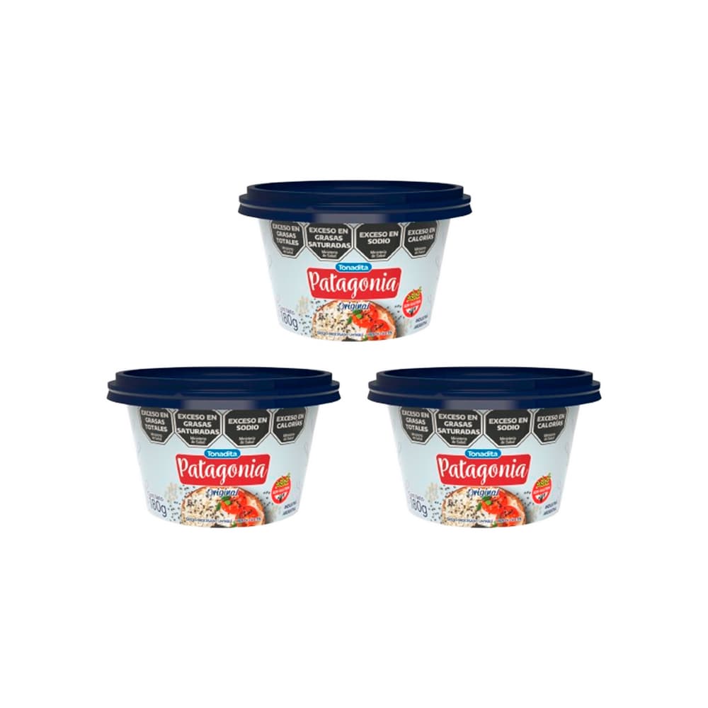 Queso untable patagonia Tonadita (3 x 180 g / 6.35 oz) - Imagen 1