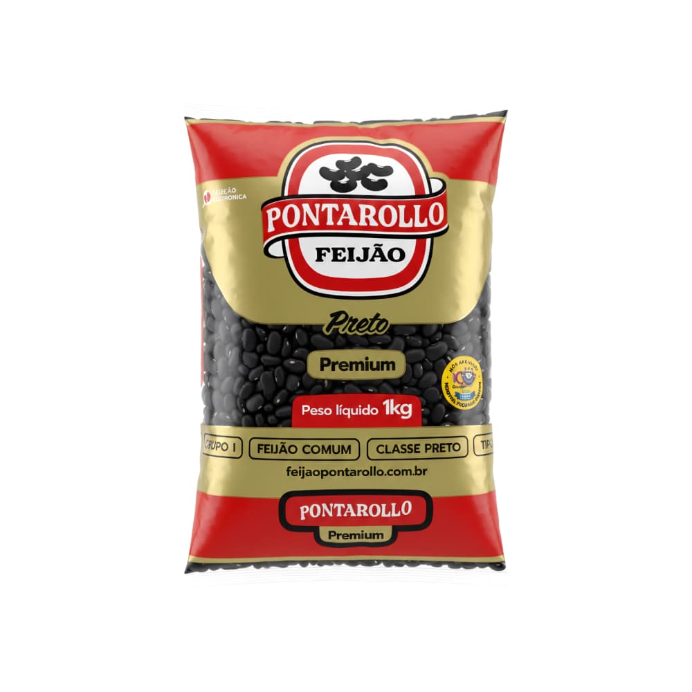 Frijoles negros Pontarollo Premium (1 kg / 2.2 lb) - Miniatura 1