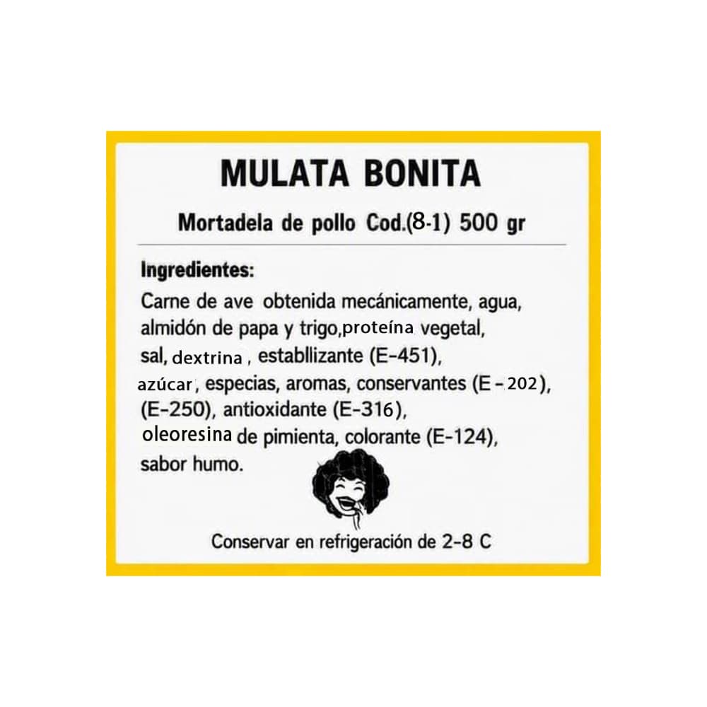 Mortadella de pollo Mulata Bonita (500 g / 1.10 lb) - Miniatura 3