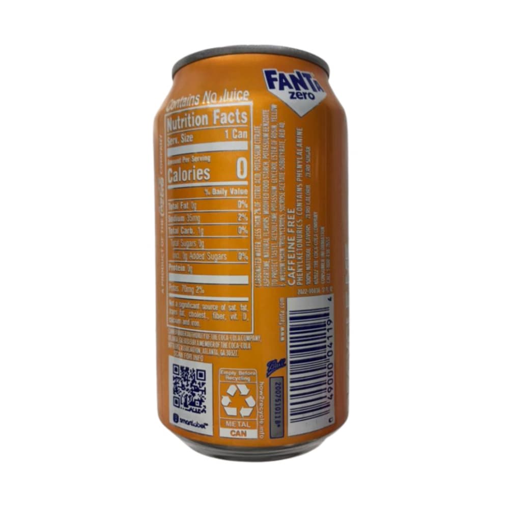Refresco sabor naranja sin calorías Fanta (355 ml / 12.52 fl oz) - Miniatura 2