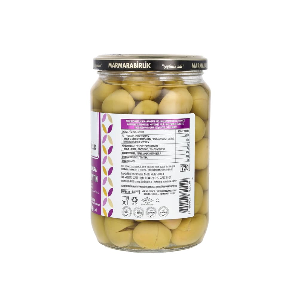 Aceitunas verdes partidas en salmuera Marmarabirlik (400 g / 14.1 oz) - Miniatura 2