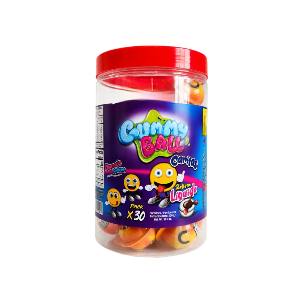 Gomitas en formas de emojis con relleno líquido Gummy Ball (300 g / 10.58 oz) - Miniatura 2