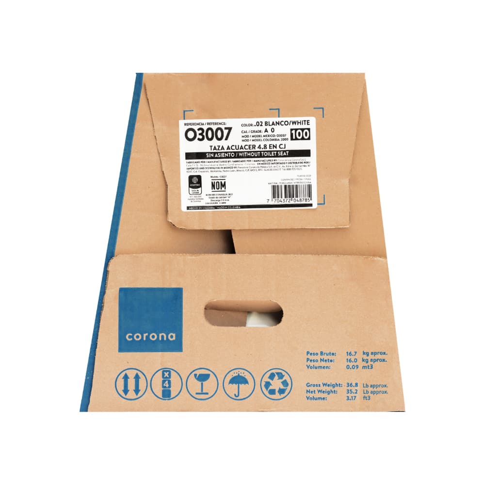Inodoro de dos piezas Corona Acuacer - Miniatura 3
