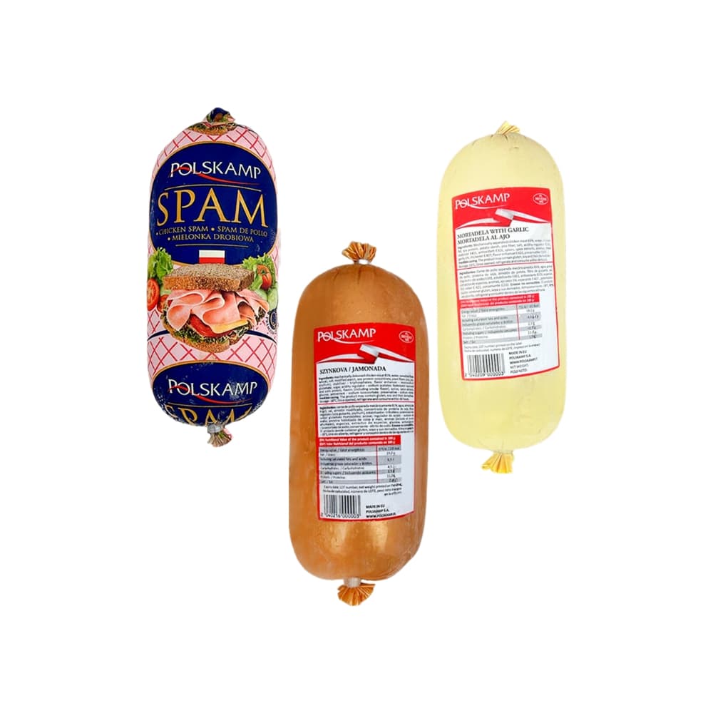 Spam de pollo +  Mortadella al ajo + Jamonada de pollo - Imagen 1