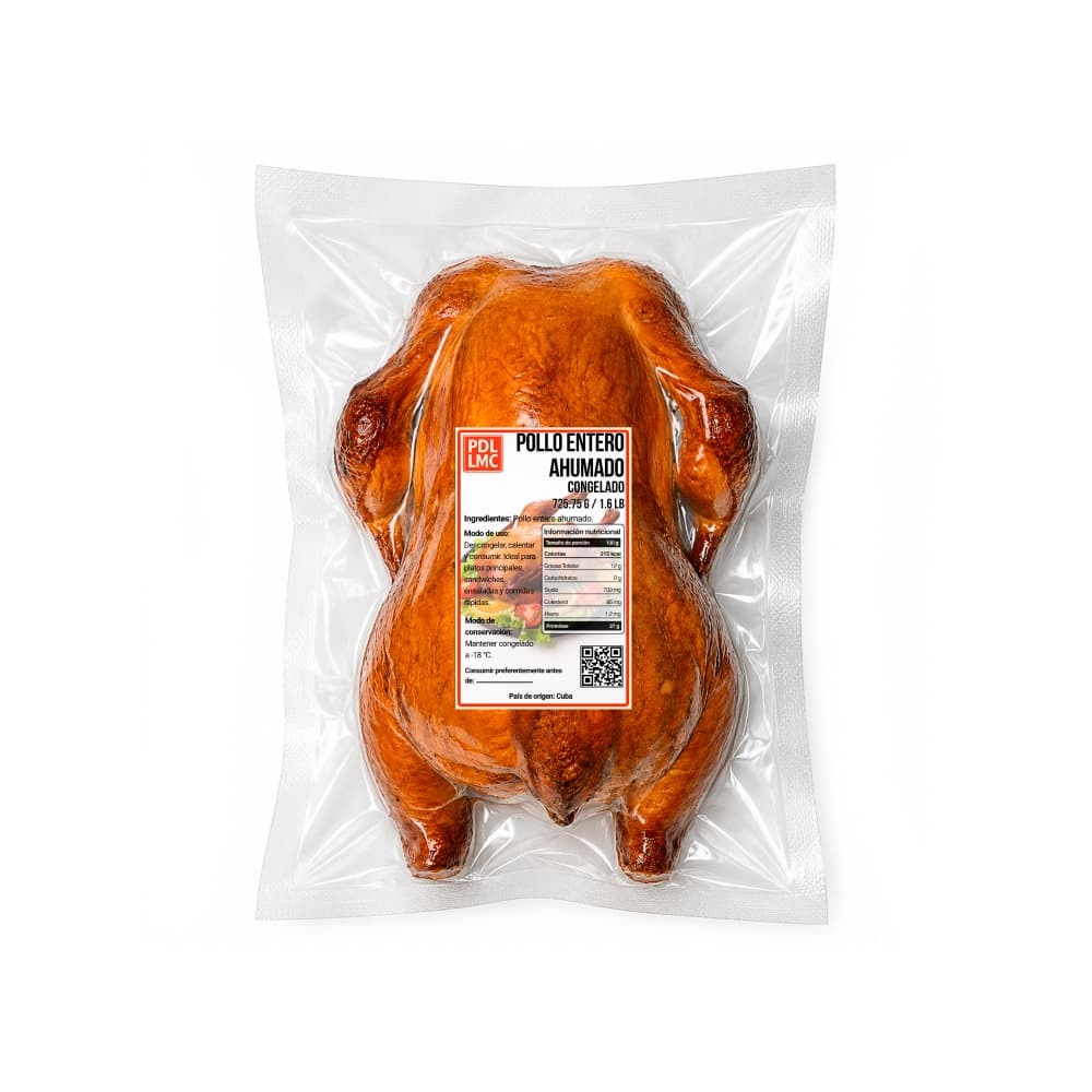 Pollo entero ahumado congelado PDL LMC (725.75 g / 1.6 lb) - Miniatura 2