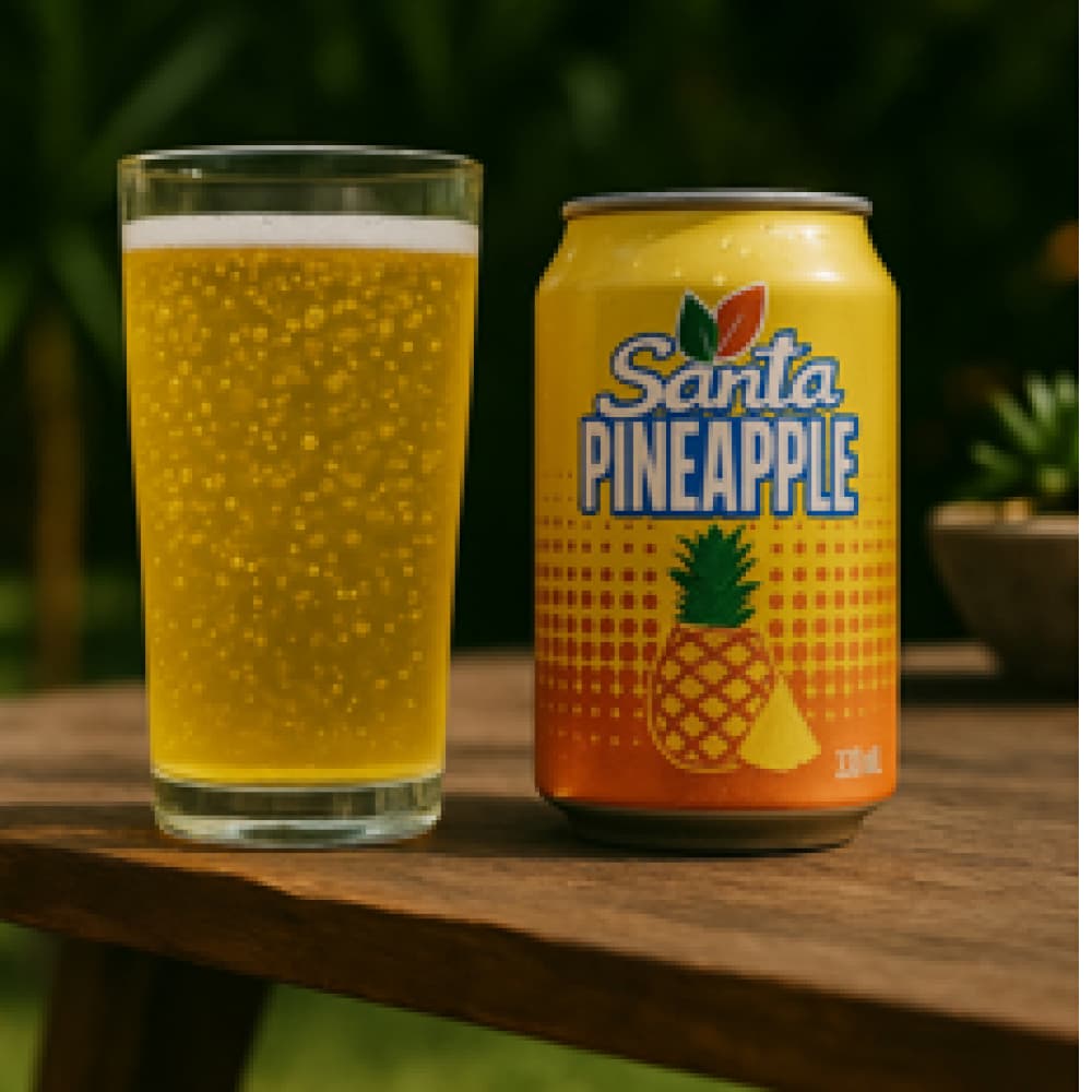 Refresco gaseado de piña Santa (330 ml) - Miniatura 4