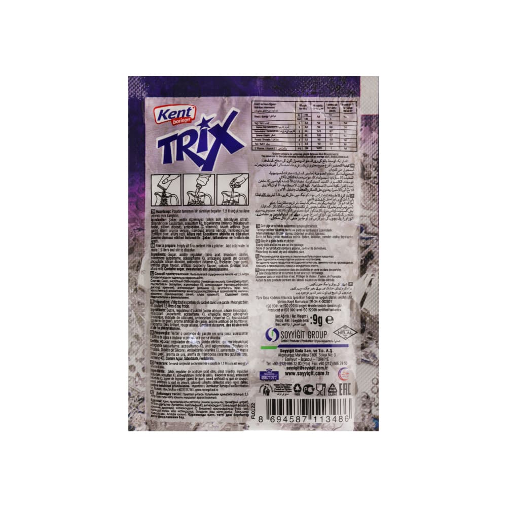 Refresco instantáneo sabor frutos del bosque Trix (9 g) - Miniatura 3