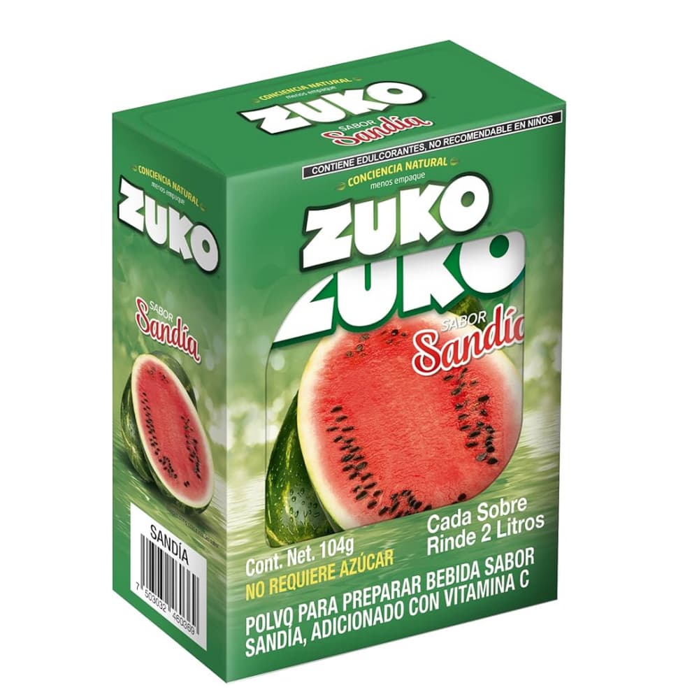 Refresco instantáneo sabor sandía Zuko (104 g / 3.67 oz) - Imagen 1