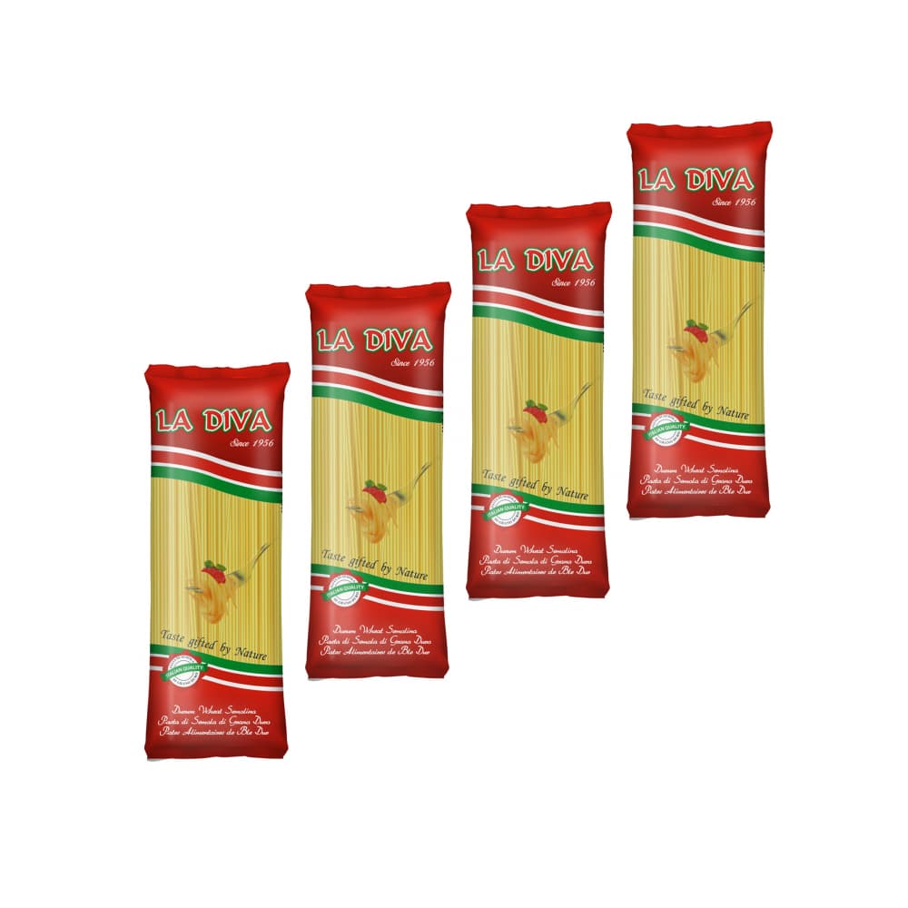 Espaguetis La Diva (4 x 500 g / 1.1 lb) - Imagen 1