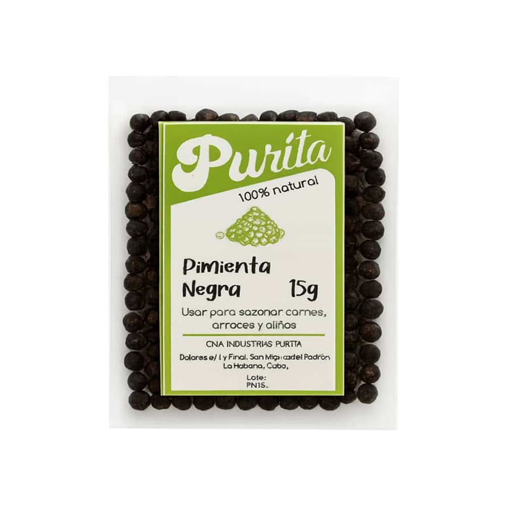 Pimienta negra Purita (15 g) - Imagen 1