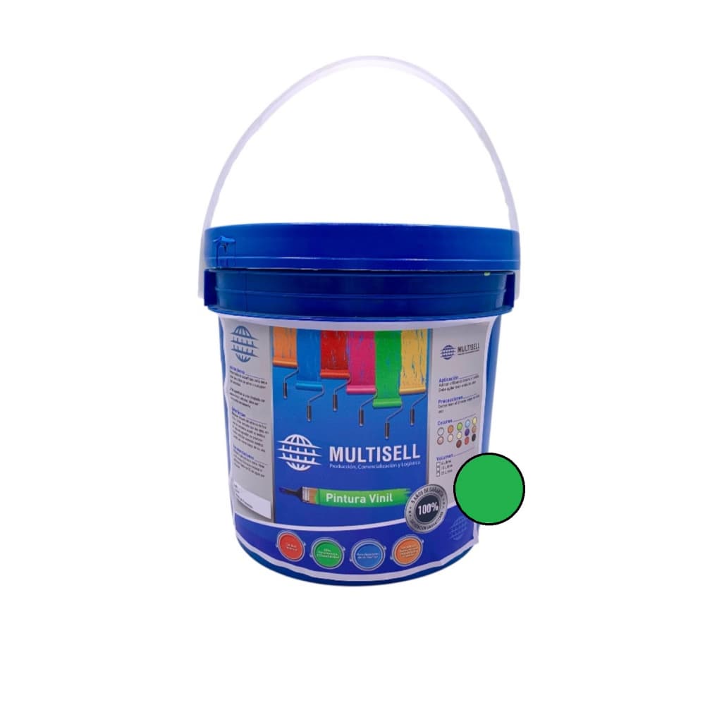 Pintura vinil color verde claro Multisell (4 L) - Imagen 1