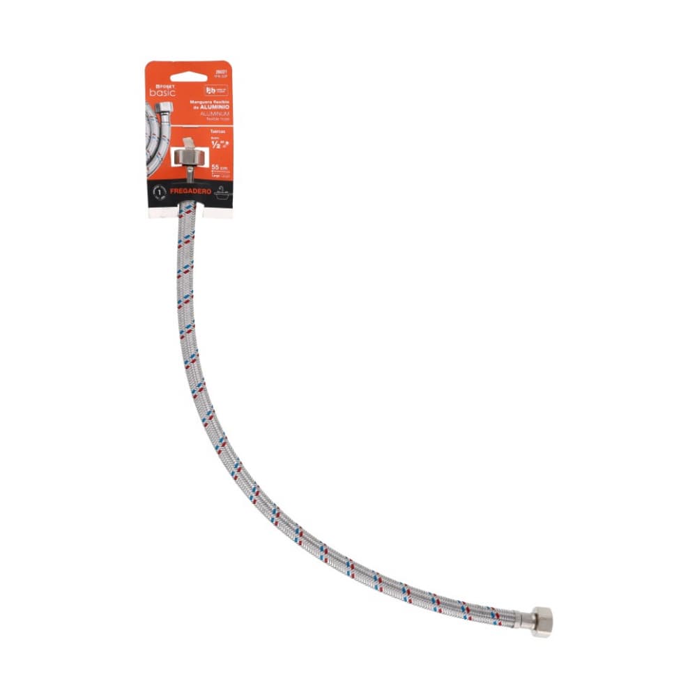 Latiguillo de 1/2 x 1/2 pulgada - manguera flexible de aluminio Foset - Miniatura 3