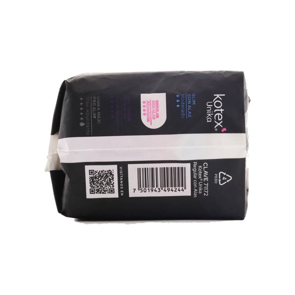 Almohadillas sanitarias regular con alas Kotex Unika (8 U) - Miniatura 5