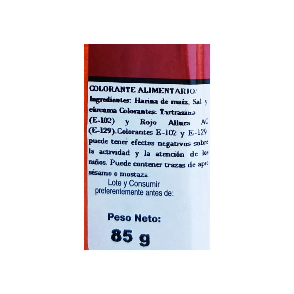 Colorante alimentario El Niño Crespo (85 g / 2.99 oz) - Miniatura 3