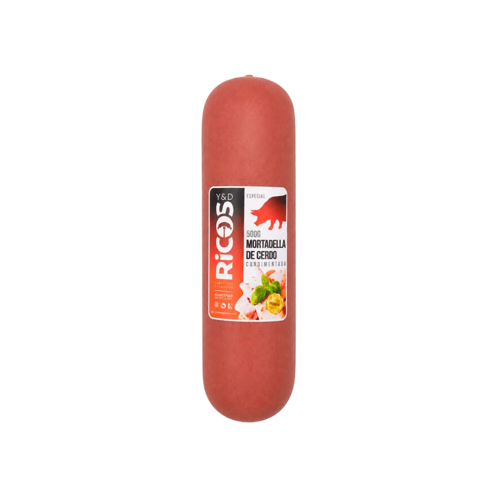 Mortadella de cerdo especial condimentada Tradicional Y&D (500 g / 1.1 lb) - Miniatura 1