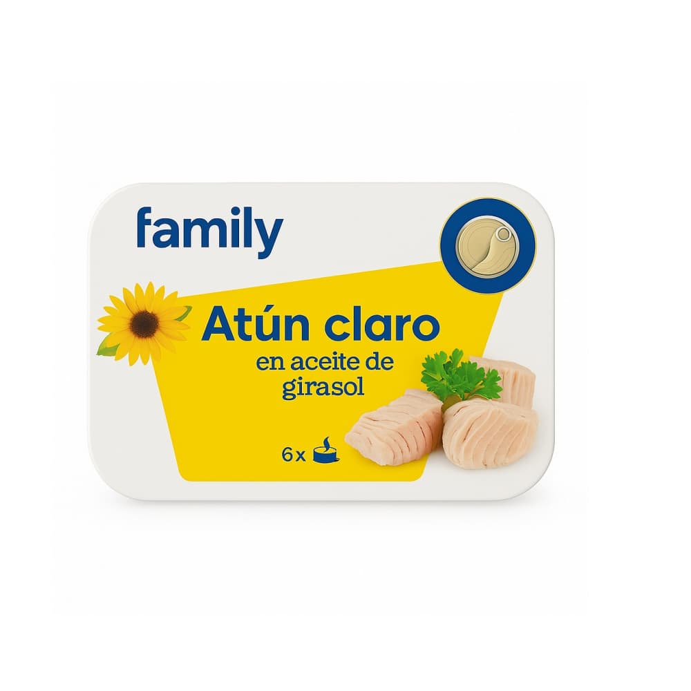 Atún claro en aceite de girasol Family (420 g / 14.8 oz) - Imagen 1