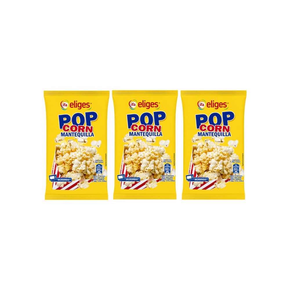 Rositas de maíz para microondas Ifa Eliges (3 x 100 g / 3.53 oz) - Miniatura 1