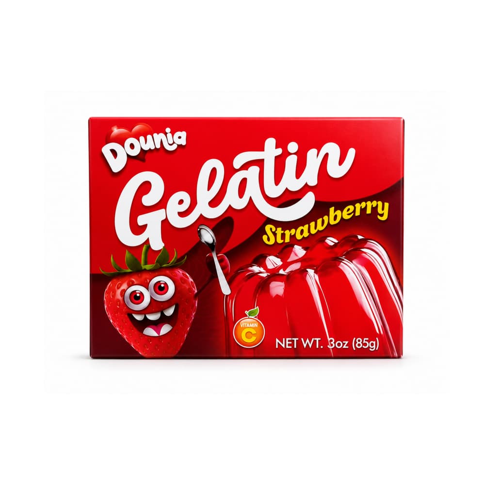 Gelatina con sabor a fresa Dounia (85 g / 3 oz) - Miniatura 1