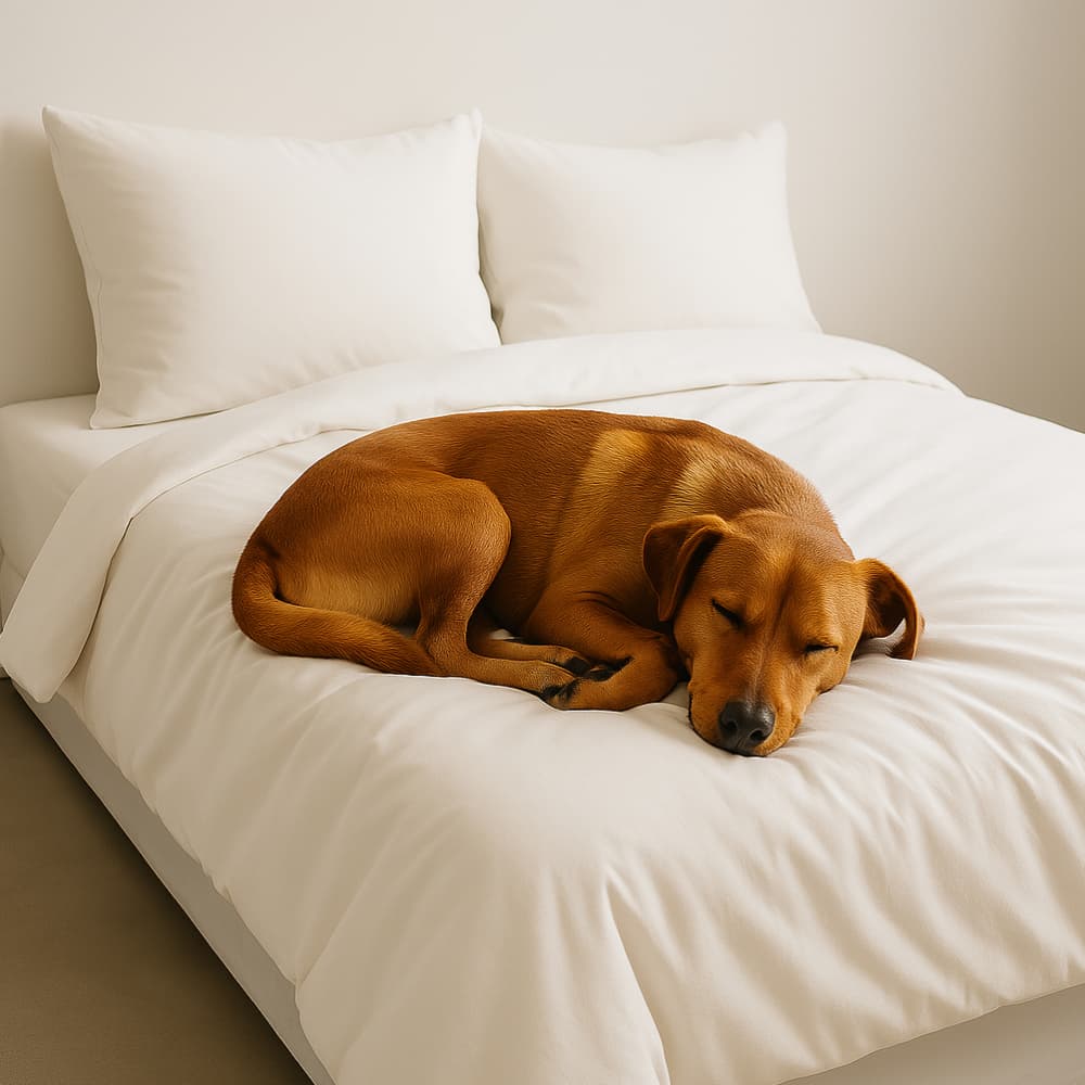 Juego de sábanas blanco de matrimonio Yara (4 piezas) - Miniatura 3