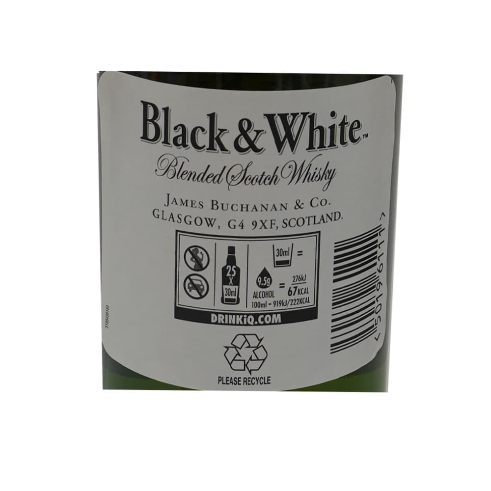 Whisky Black & White (750 ml) - Miniatura 4