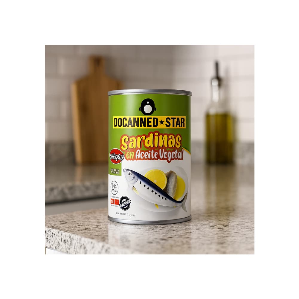 Sardinas en aceite vegetal Docanned Star (425 g / 15 oz) - Miniatura 4