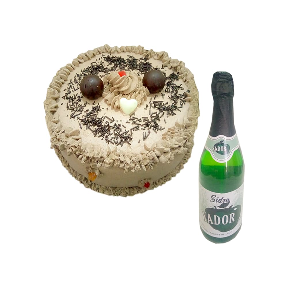 Cake chocolate de nata y sidra (12 comensales) - Imagen 1