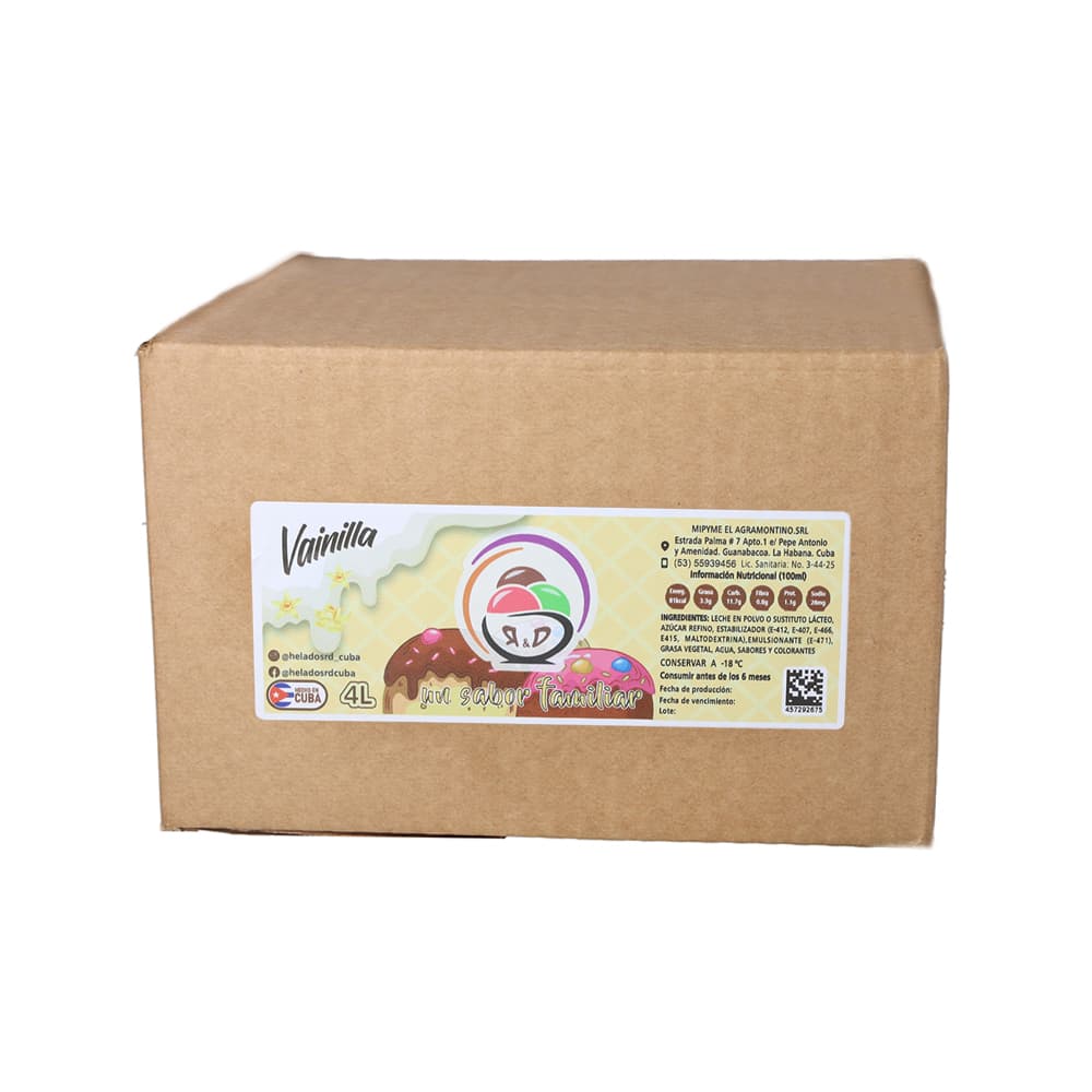 Helado sabor vainilla R&D (4 L) - Imagen 1