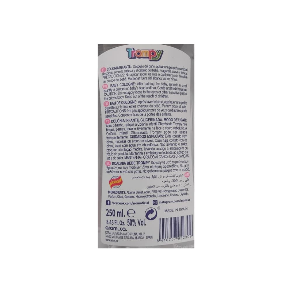 Colonia Infantil Trompy baby (250 ml / 8.45 oz) - Miniatura 3
