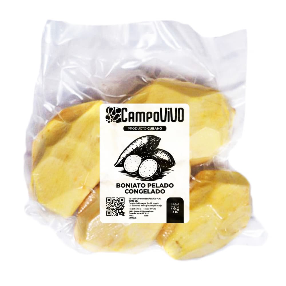 Boniato pelado congelado Campo Vivo (1.36 Kg / 3 lb) - Imagen 1