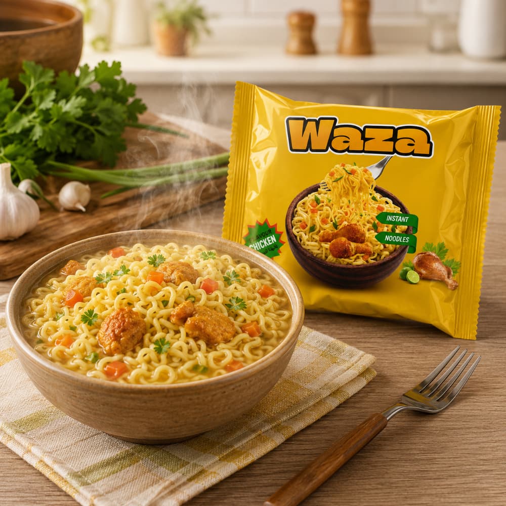 Sopa instantánea con fideos sabor pollo Waza (55 g / 1.9 oz) - Miniatura 4