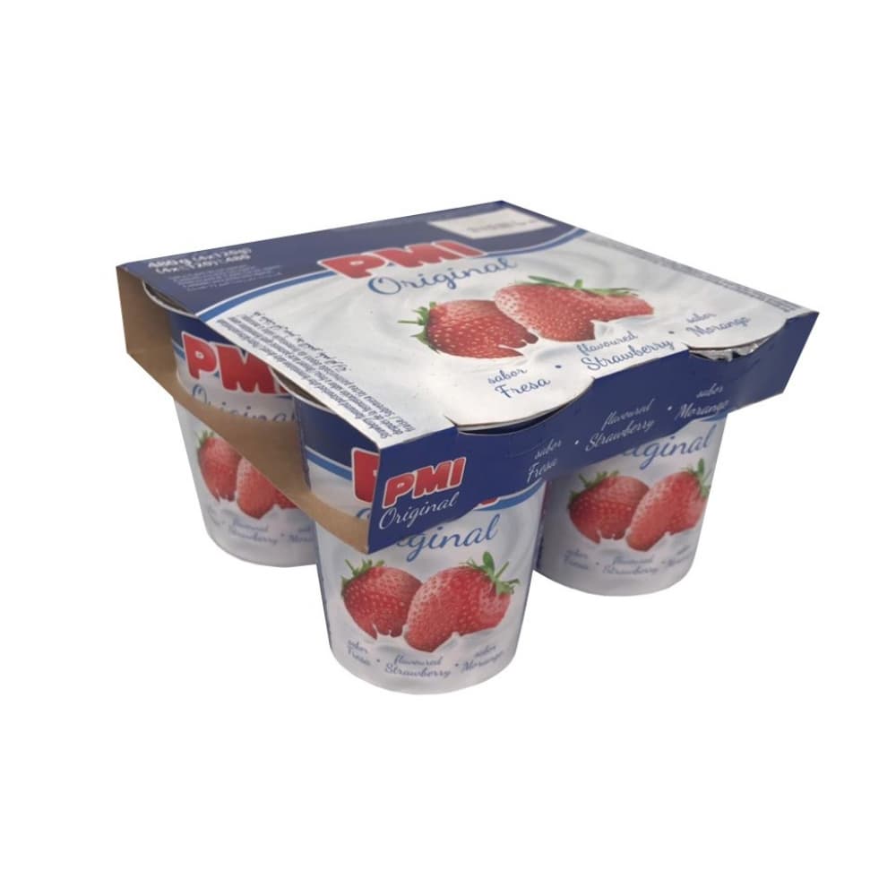 Yogurt sabor fresa Original PMI (4 x 120 g / 4.23 oz) - Imagen 1