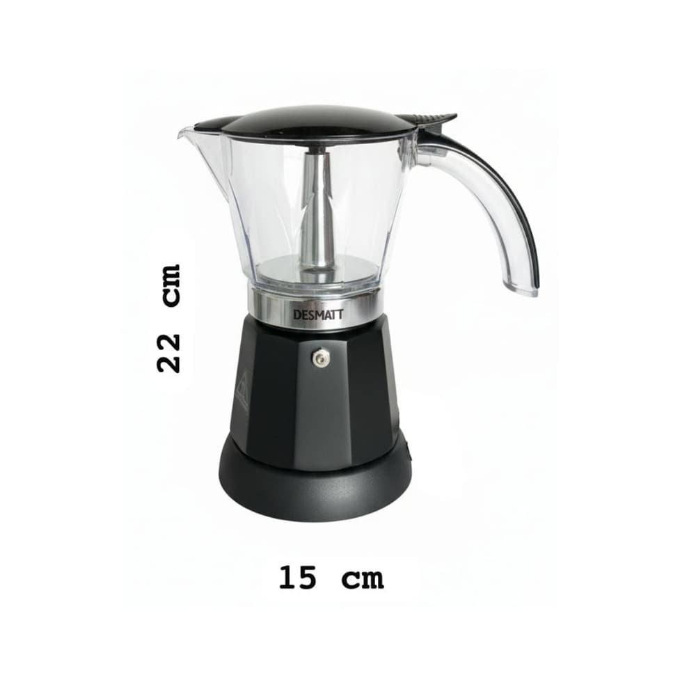 Cafetera eléctrica negra de 6 tazas Desmatt KCM-006 - Miniatura 4