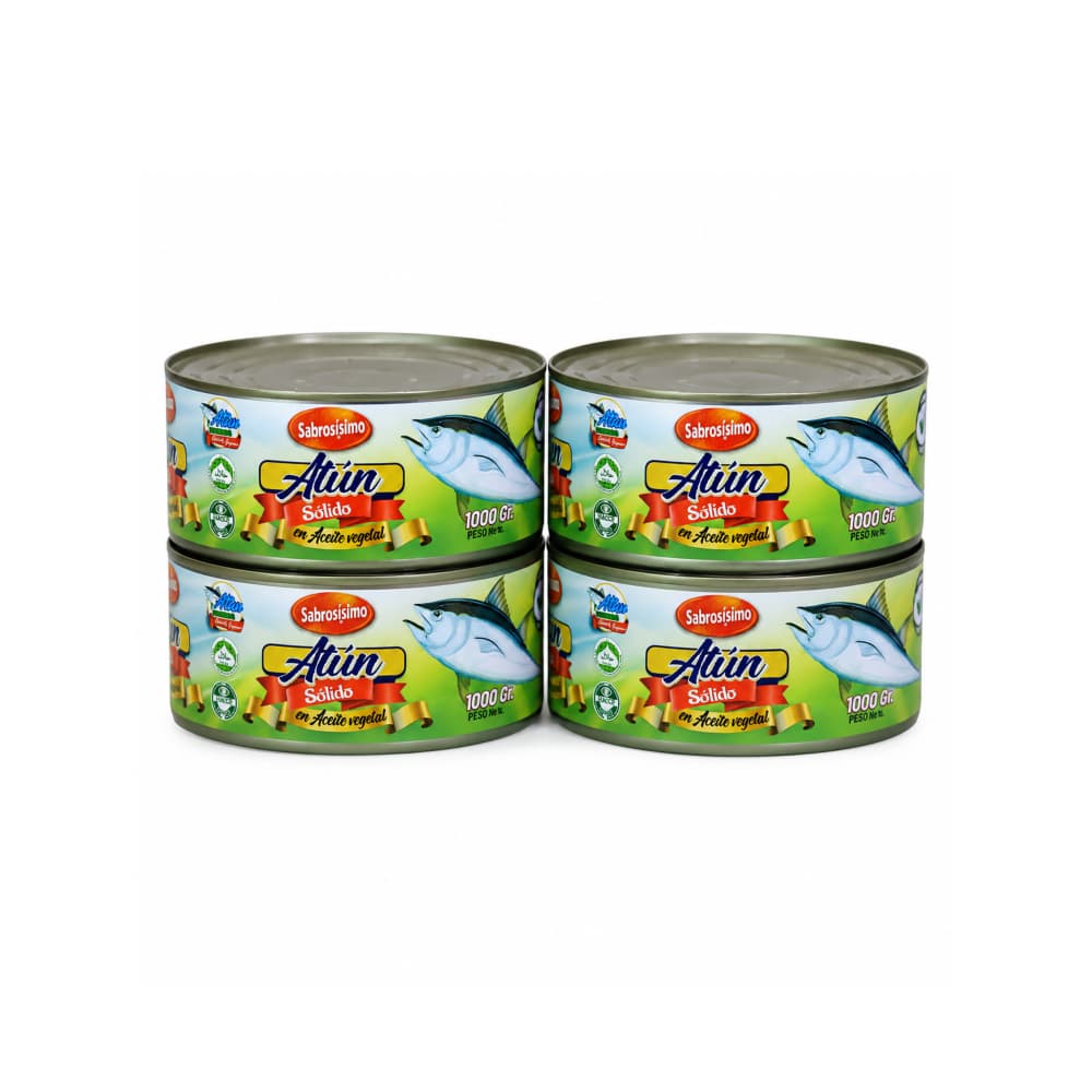 Combo Trozos de atún en aceite Sabrosísimo (4 x 1 kg / 2.2 lb) - Imagen 1