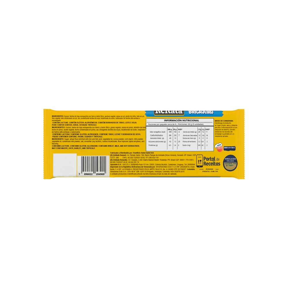 Sorbetos rellenos con sabor brigadeiro -crema de chocolate- Renata (115 g / 4.1 oz) - Miniatura 2