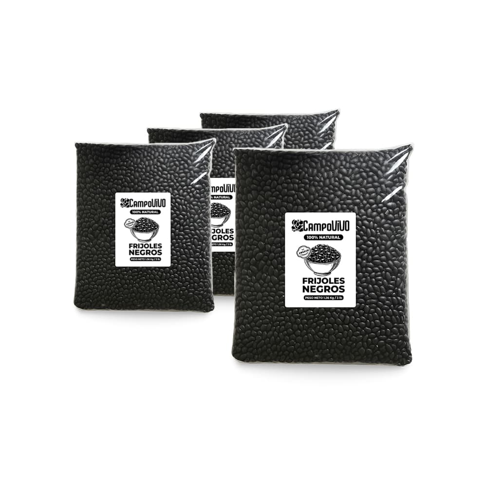 Frijoles negros Campo Vivo (4 x 1.36 kg / 3 lb) - Imagen 1