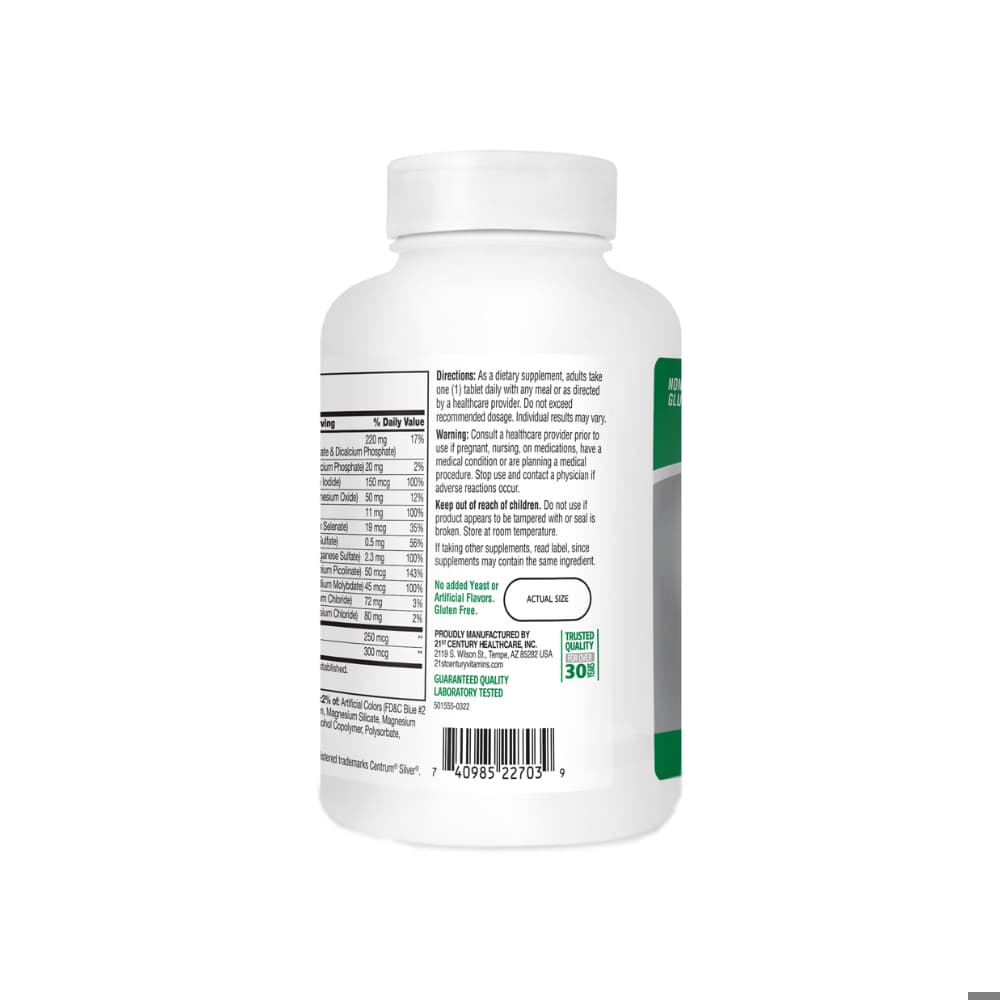 Suplemento multivitamínico y multimineral adultos mayores de 50 años Sentry Senior 21st Century (265 tabletas) - Miniatura 2