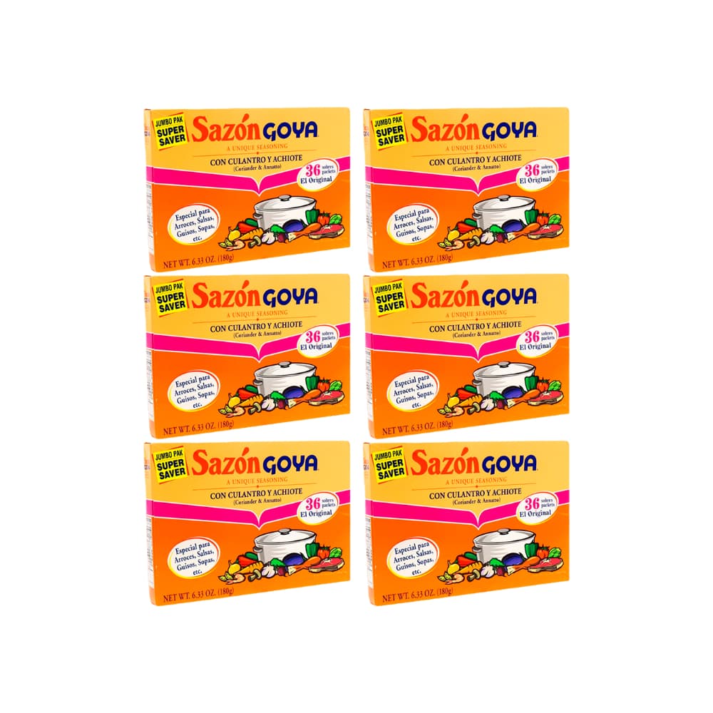Sazón con culantro y achiote Goya (6 x 180 g / 6.34 oz) - Imagen 1