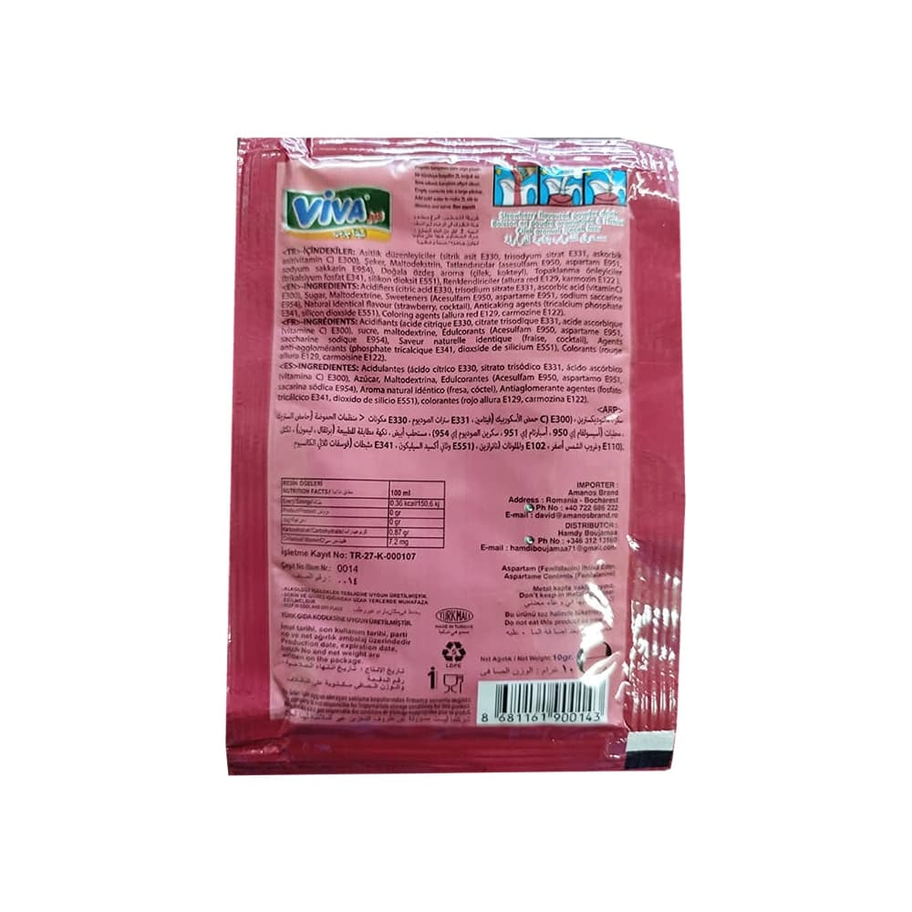 Refresco instantáneo sabor fresa Viva Jus (10 g) - Miniatura 3