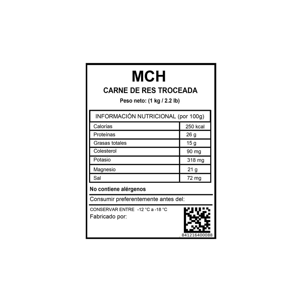 Carne de res troceada MCH (1 kg / 2.2 lb) - Miniatura 4