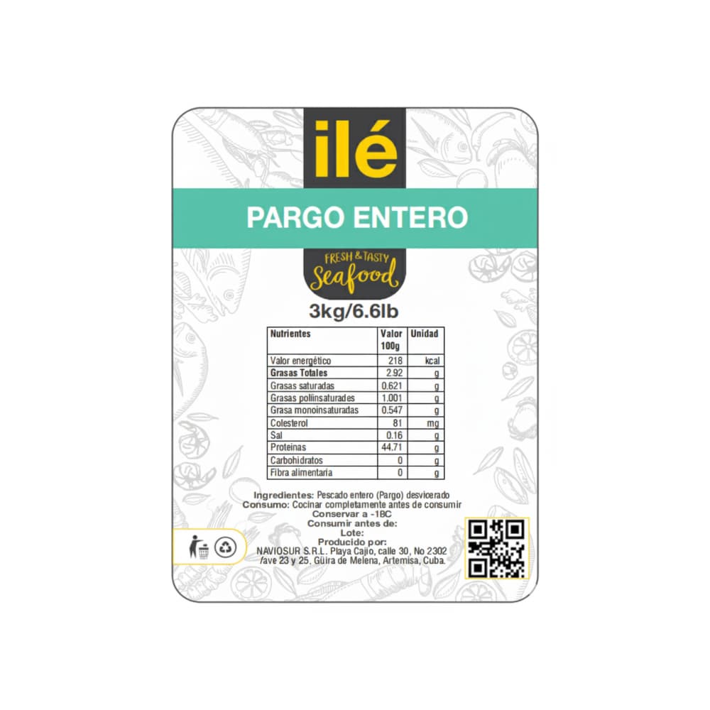 Pescado Pargo entero Ilé (3 kg / 6.6 lb) - Miniatura 4